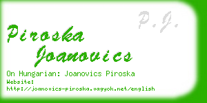 piroska joanovics business card